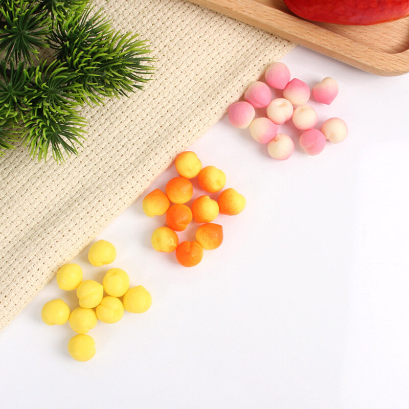 Kawaii Elastic Mini Simulação DIY Milho Peach Uva Segmento, Squeeze Autismo Sensorial Irritabilidade Boneca, Casa Modelo Acessórios, 1Pc