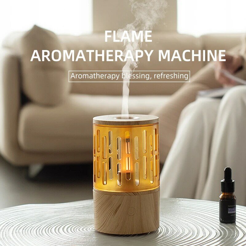 샤오미 불꽃 아로마 테라피 기계, 작은 집 침실, 조용한 촛불 분위기 조명, 아로마 테라피 가습기, 2024 정품