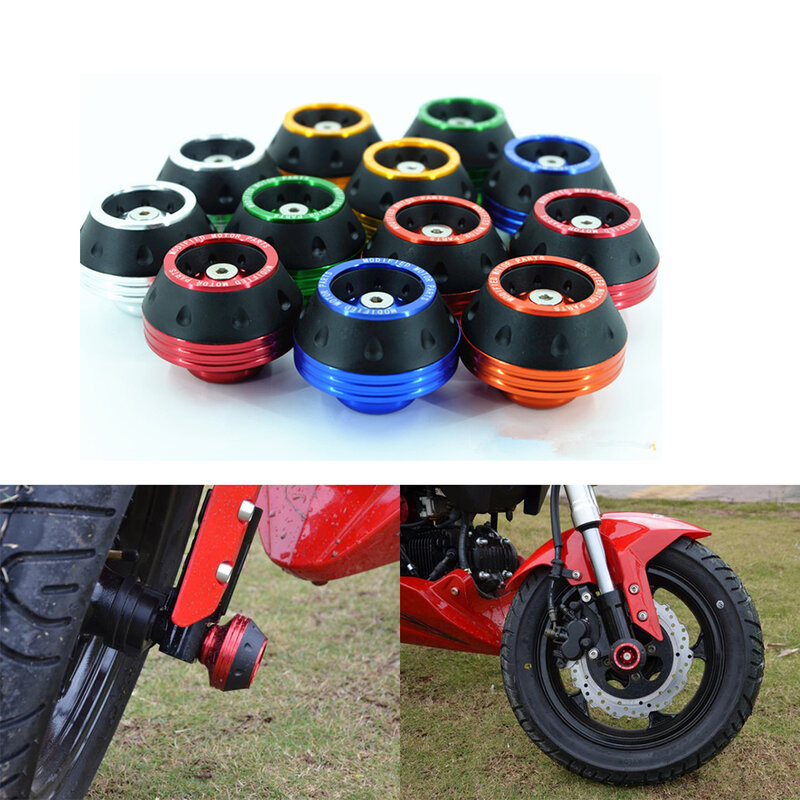 2 Pcs  Alloy Universal Motorcycles Falling Protector Explosion-proof Front Fork Cups Sliders Crash