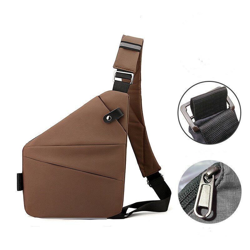 Ультратонкая Мужская нагрудная сумка с защитой от кражи, миниатюрные сумки через плечо, слинг на одно плечо для путешествий, спортивная сумка для мальчиков