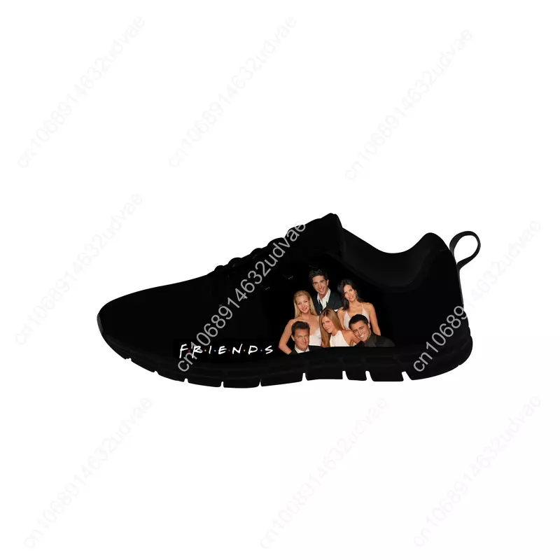 Friends Low Top Sneakers uomo donna adolescente Tv Show scarpe Casual scarpe di stoffa di tela stampa 3D scarpa leggera traspirante nera