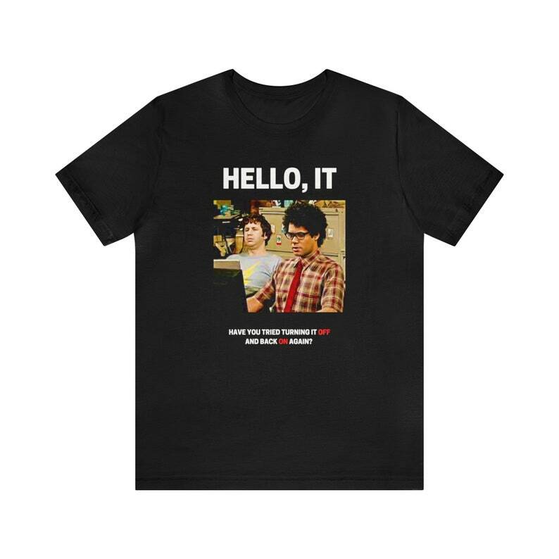 The IT Crowd T-shirt Fashion Top tee T Shirt Short Sleeve Cotton Men's Crew Neck Printed Tee