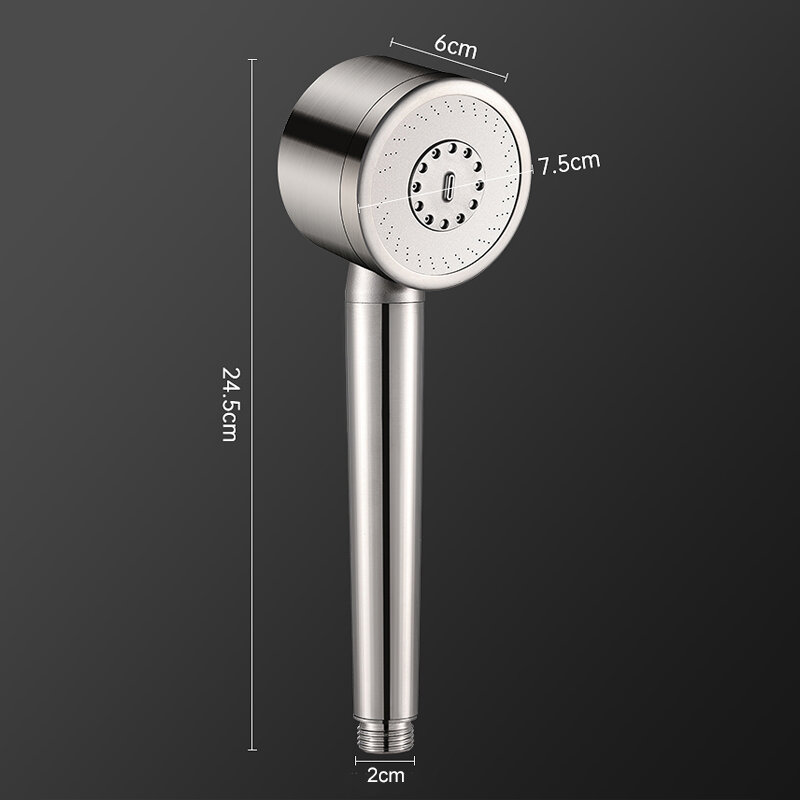หัวฝักบัวอาบน้ำทรงกลมแรงดันสูงมี3โหมดทำจากสแตนเลส304อุปกรณ์ชุดอุปกรณ์ก๊อกน้ำในห้องน้ำอาบน้ำ
