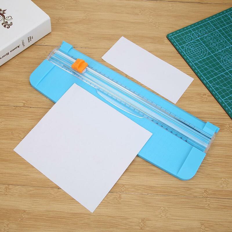 Pisau cadangan pisau kertas Manual pemangkas kertas geser nyaman dengan perlindungan keamanan otomatis untuk foto kerajinan kupon