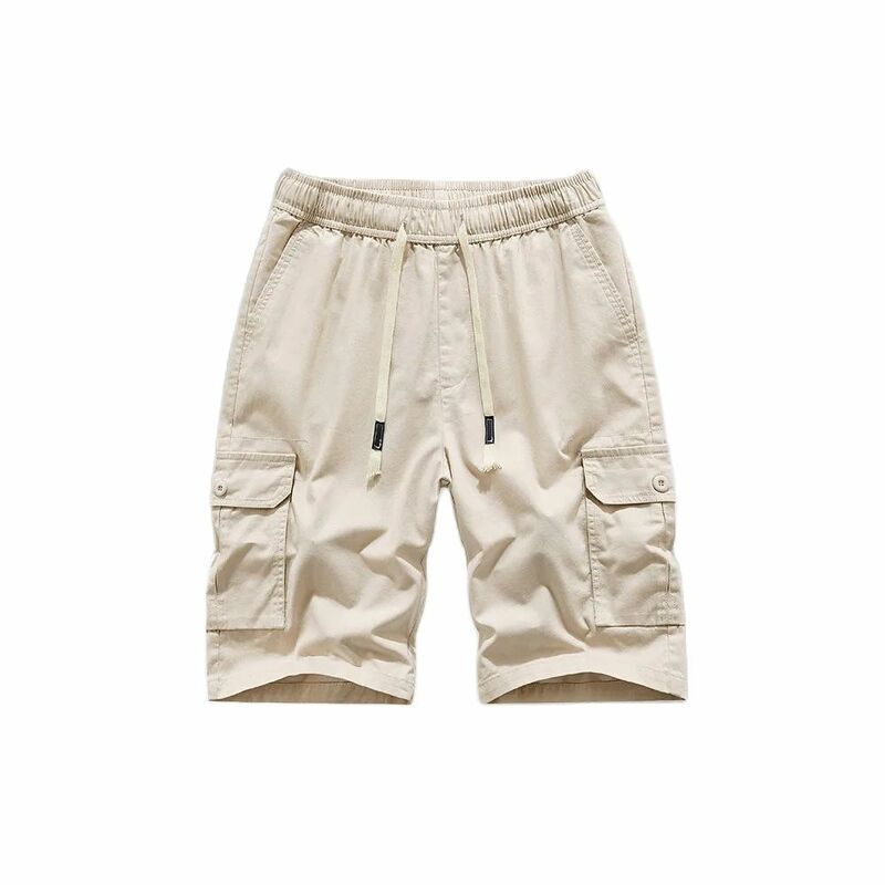 Pantalones cortos de algodón para hombre, shorts informales, holgados, deportivos, color sólido, verano, novedad