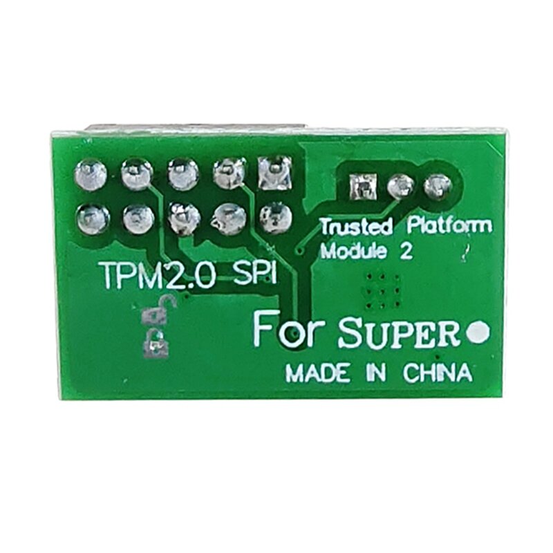 슈퍼마이크로 AOM-TPM-9670H SPI TPM 2.0 모듈, 그린 모듈, TPM 2.0 모듈, 트러스트 플랫폼, 10 핀, 1 개