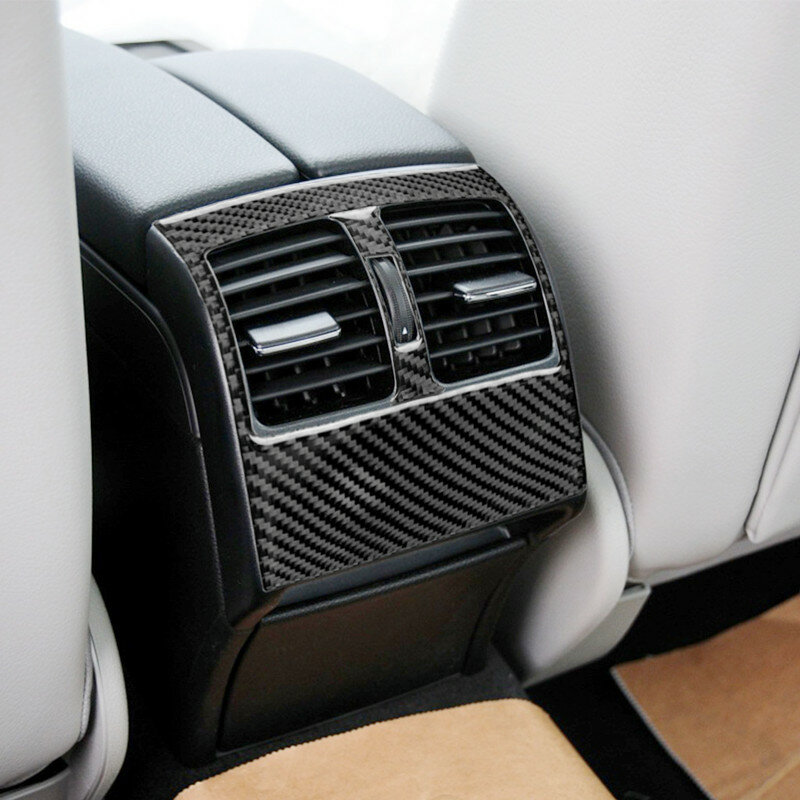 Tiras adhesivas de fibra de carbono para coche, cubierta de modificación de ventilación de aire acondicionado, para Benz C W204, accesorios interiores