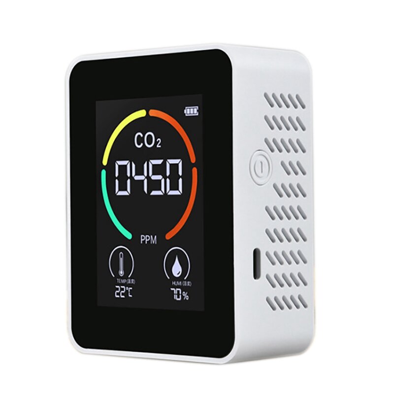 Hot-Mini Detector De Dióxido De Carbono Com USB, Sensor De CO2 Digital, Analisador De Gás, Monitor De Qualidade Do Ar, Medidores De PPM