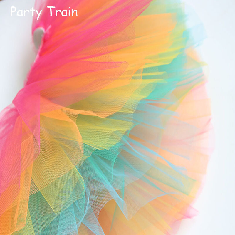 Popolare Tutu Party Train gonna per le donne balletto Mini colorato 5 strati gonne da Cocktail regolabili taglia unica