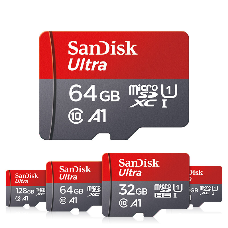 Cartão de Memória Micro SD Classe 10, Mini Microsd, Cartão TF, Adaptador SD, A1, 32GB, 64GB, 128GB, 256GB, 512GB