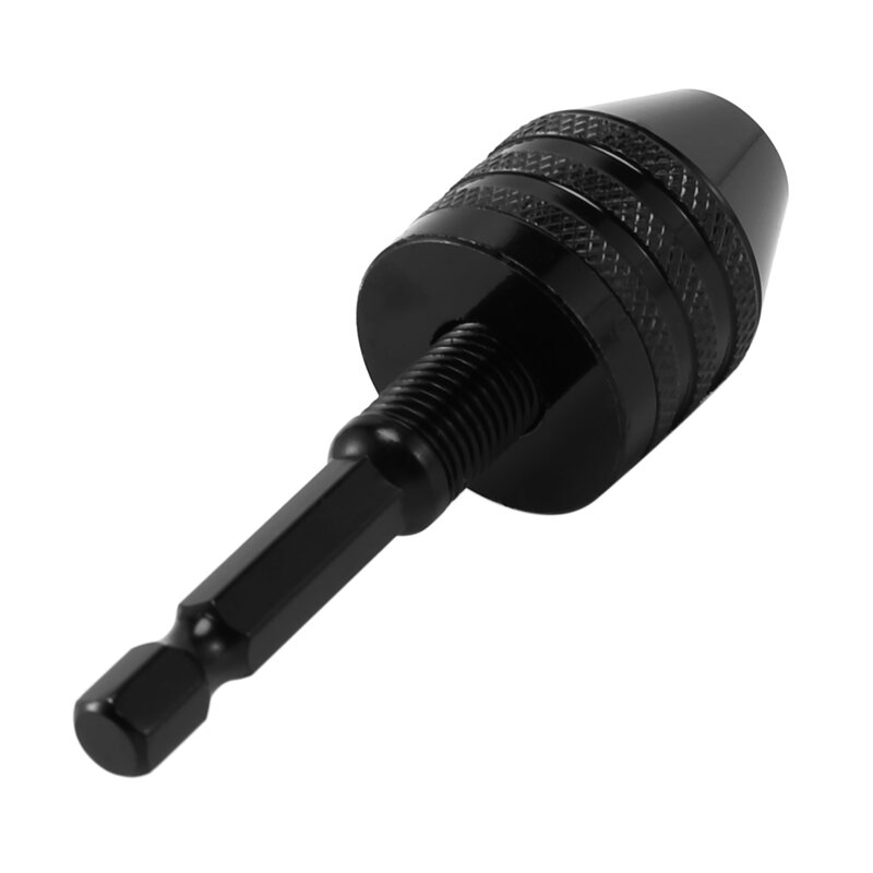 2X 0.3-8mm 1/4 Inch Keyless Drill Chuck Screwdriver Impact Driver Adaptor Hex Shank Drill Grinder