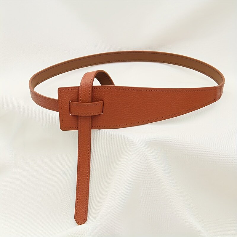 Cinturón de abrigo Simple para mujer, cinturón anudado que combina con todo, cintura delgada, faja Retro de tendencia, piezas de ropa de moda