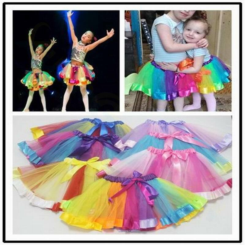 Falda de tutú rosa brillante para niños y niñas, ropa para el día del bebé, vestido de baile de princesa, faldas kawaii para fiesta de cumpleaños