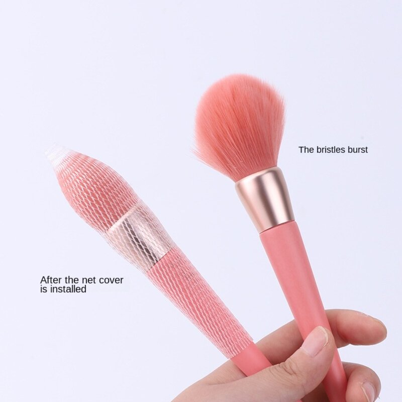 Dustproof Cosmetic Brushes Guards, Make Up Brush Netting Cover, Protetores de bainha de malha, Pen Sleeve, Cosmetic Tool
