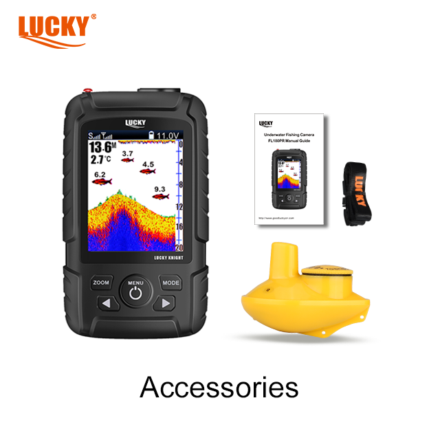 Lucky Fish Finder FF718Lic-W 2.8 Inch 3.7V Lithium-ion Battery Colored Dot-Matrix Display With Type W Wireless Sensor