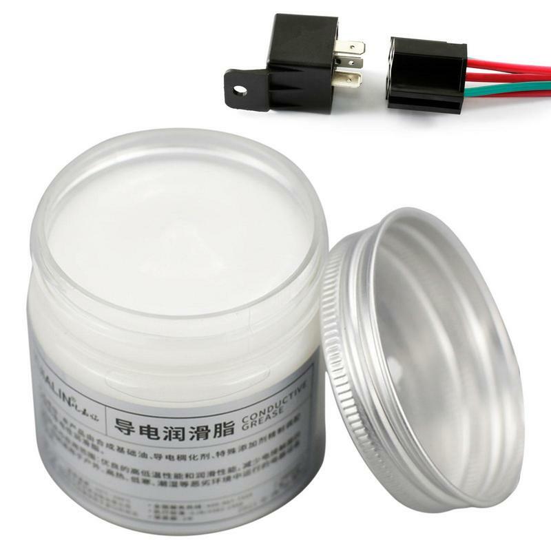 Grasa de contacto eléctrica, pasta conductora de 100g, grasa compuesta eléctrica para interruptores de potencia de bajo valor de resistencia
