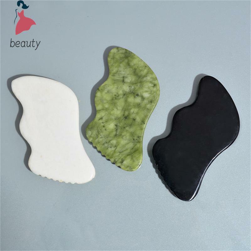 1Pc strumento di massaggio raschiante in pietra naturale raschietto a guazzo giada bianca Gua Sha BoardFor Body and Face relax Detox Beauty Care