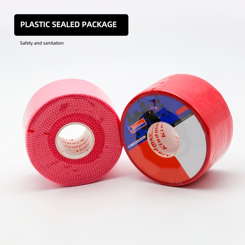 Kindmax całkowicie z bawełny taśmy sportowe kinezjologia Taping amerykański styl kolorowy ząbkowany sztywny taśma sportowa szczep uraz wsparcie rolka