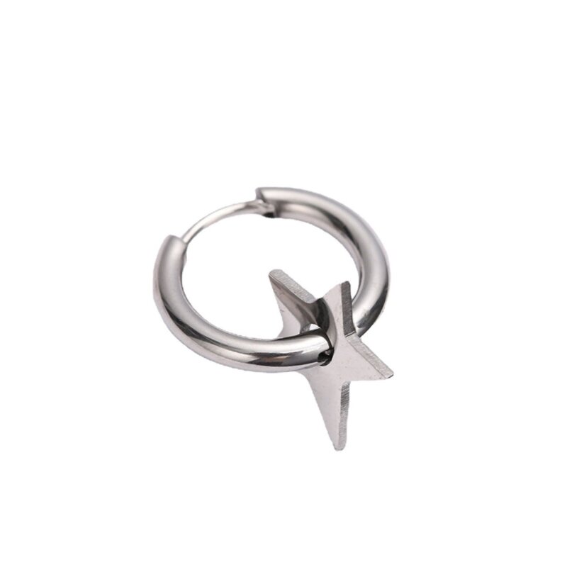 Cross-Hinged Hoop Earrings Triangle-Charm Dangle Earring for Women Girl Teen Drop Shipping