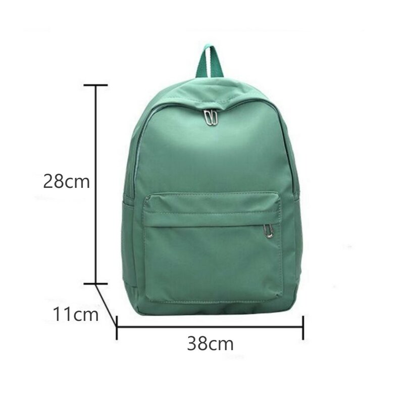 Водонепроницаемый нейлоновый женский рюкзак, дорожная сумка, школьный ранец для девочек-подростков, однотонный