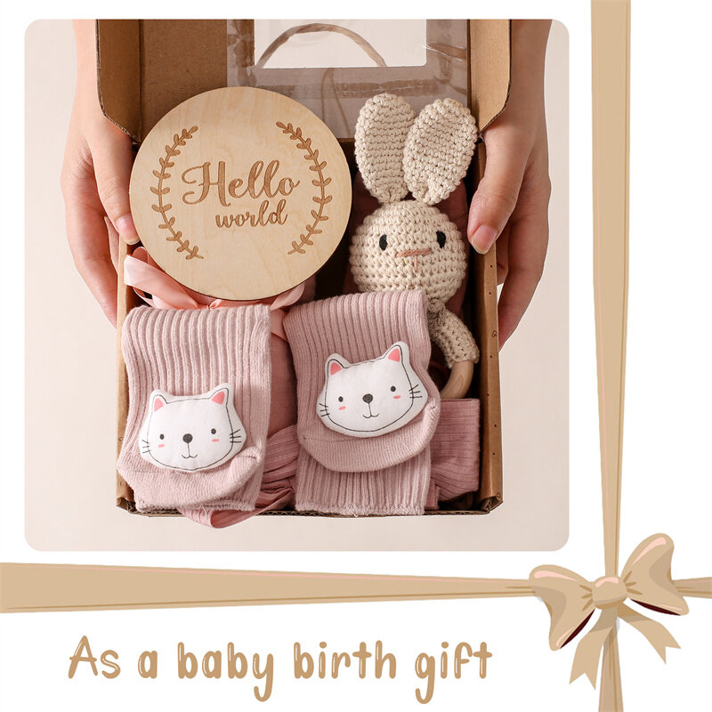 Ręcznik dla niemowląt akcesoria fotograficzne dla noworodków rekwizyty pamiątkowe wspomnienia karty z kamienia milowego urodzenia dziecka comiesięczne grzechotka do kąpieli zestaw prezentów
