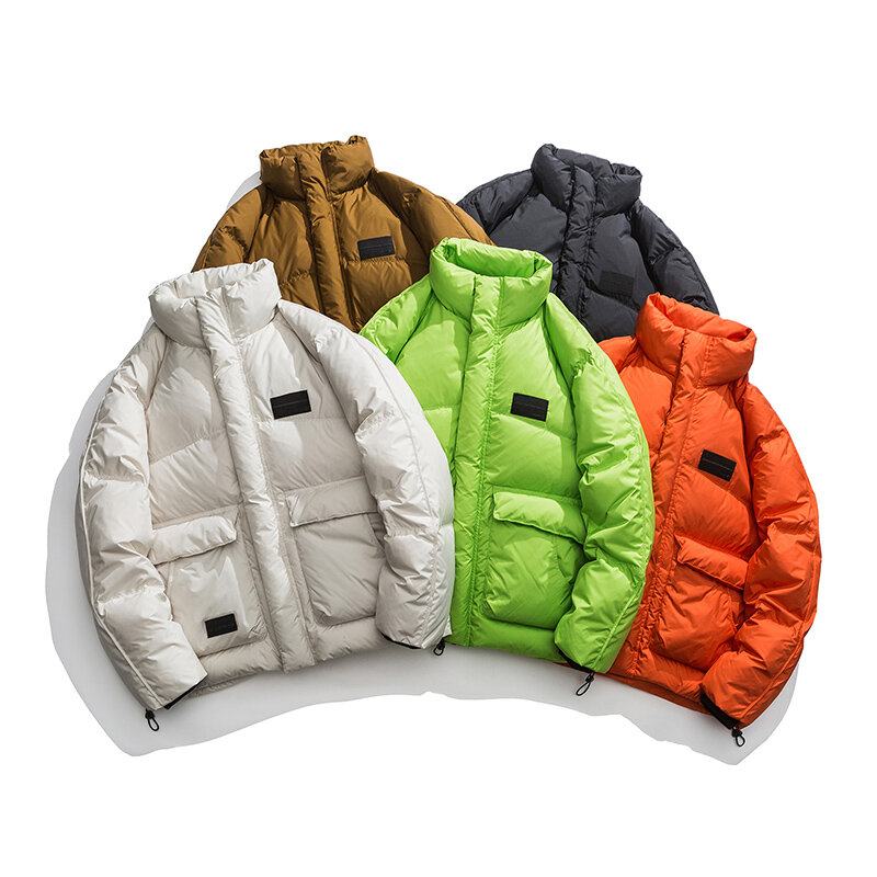 Jaqueta japonesa de 5 cores, jaqueta monocromática, inverno