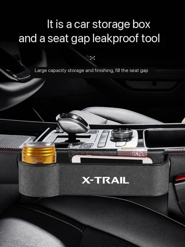 Autostoel Spleet Spleten Opbergdoos Stoel Organizer Gap Vulhouder Voor X-TRAIL T31 30 T32 Xtrail Auto Split Pocket Storag Box