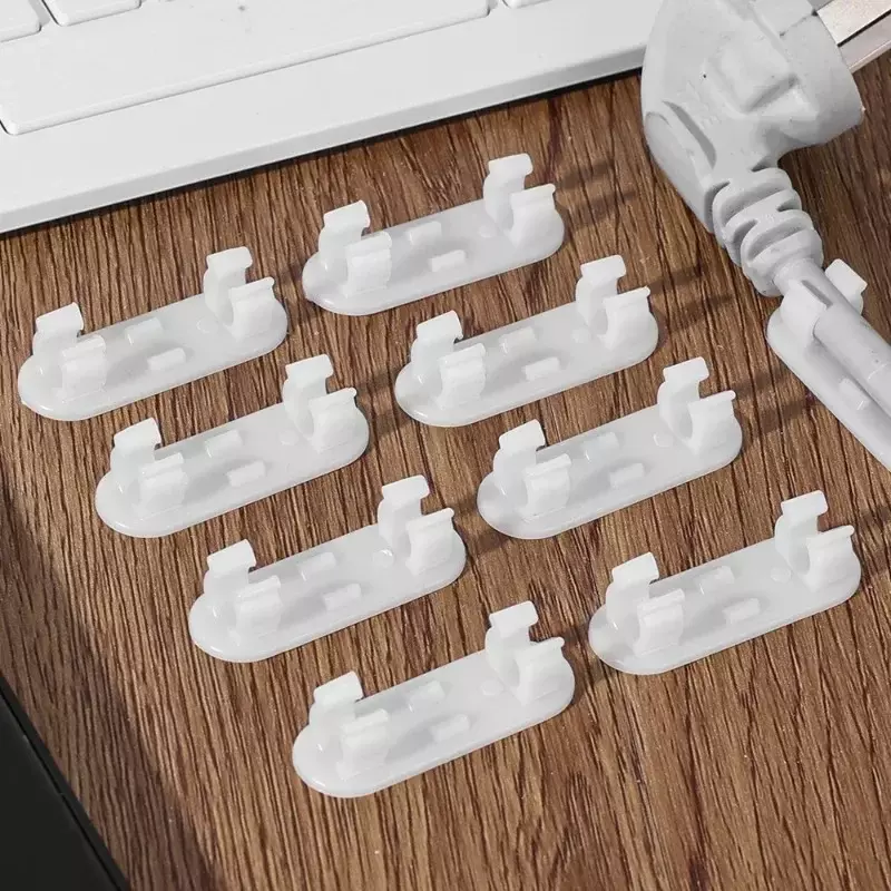 20-1Pcs Self Adhesive Cable Organizer Clips Desktop USB Cable Clips for Headphone Mouse USB Charging Wires Cord Tidy Management