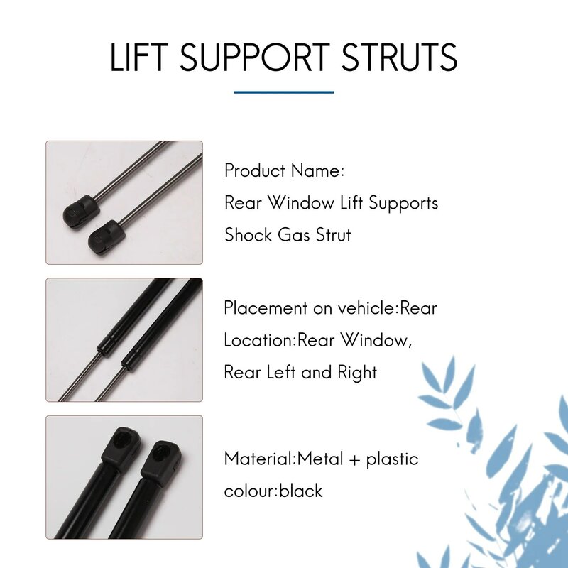 2Pcs Car Rear Window Glass Gas Spring Shock Lift Strut Support Bar Rod for 2005 -