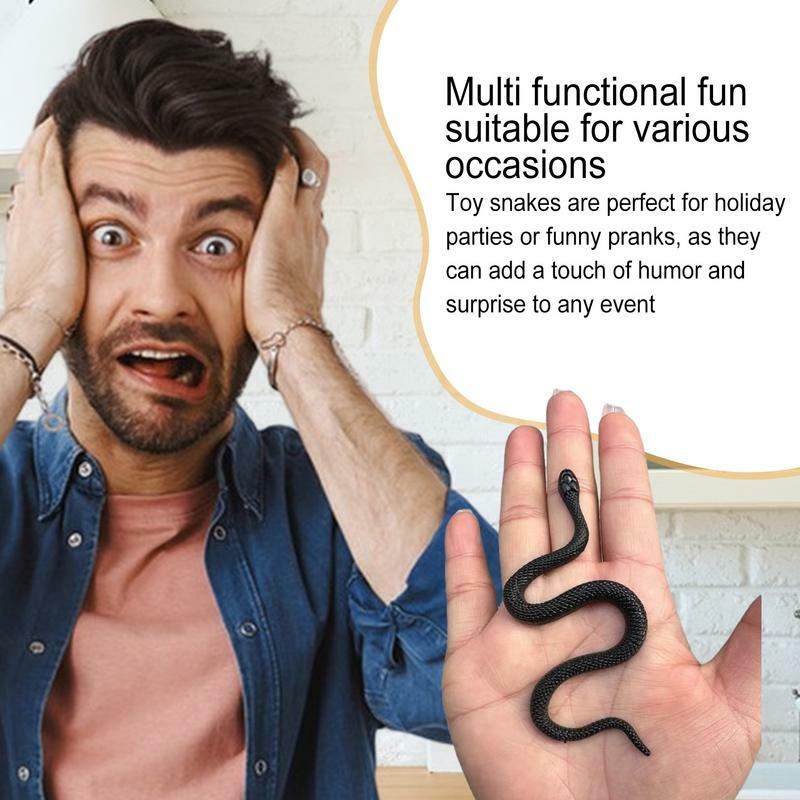 Rubber Snake Toy Black Snake Toys Fake Rubber Snake Funny Rain Forest Snakes Halloween Prank Props For Kids And Adults Halloween