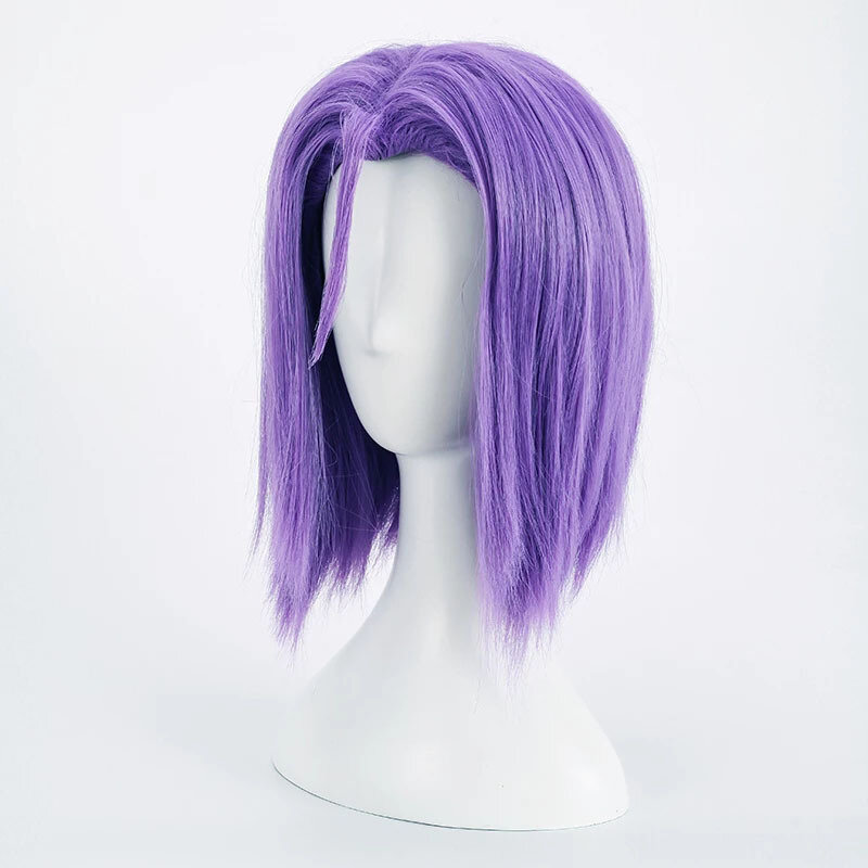 Парик для косплея Джеймс из аниме «Ракета», термостойкие синтетические волосы унисекс, реквизит для Хэллоуина, короткие фиолетовые волосы