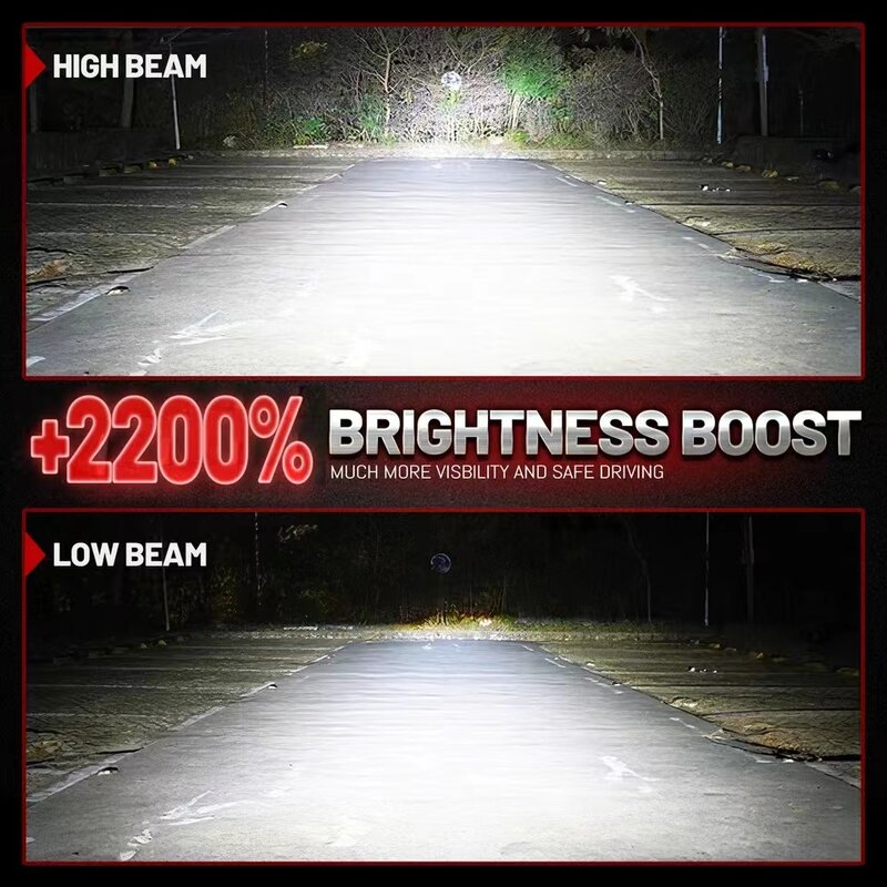 YBN-Lámpara LED para faro delantero de vehículo, 3000W, 6500K, 12v, 24v, 36V, H7, H1, H3, H11, H8, H9, 9005, 9006, HB3, HB4