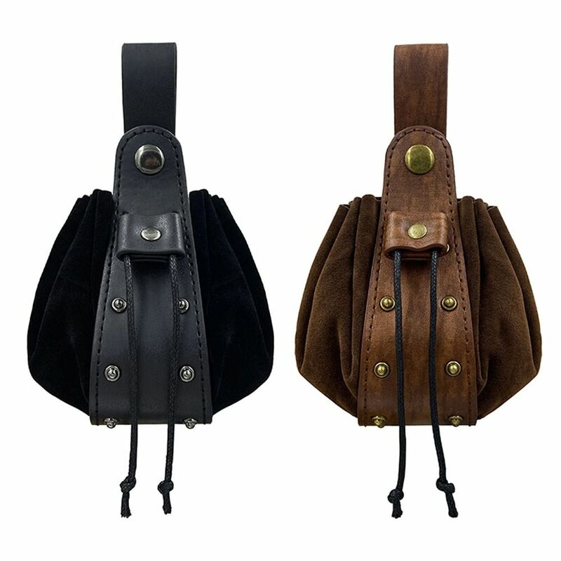 Hangable Belt Waist Bag Durable Drawstring Design Viking Medieval Fanny Pack Portable Vintage Coin Purse