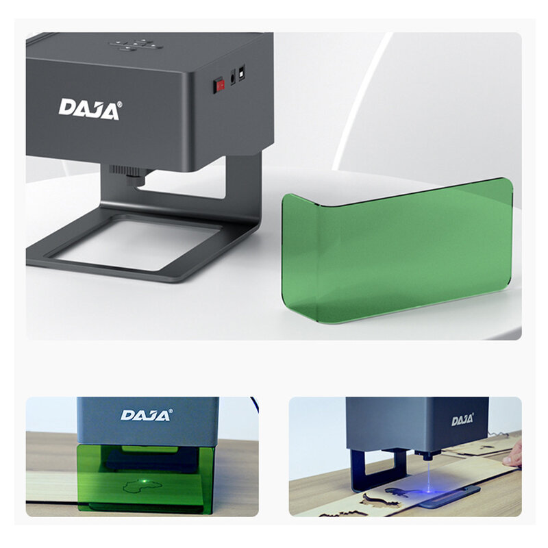 Лазерный гравер DAJA DIY DJ6, портативный лазерный мини-гравер с ЧПУ 3000 МВт, быстрый мини-принтер для логотипа и маркировки, резак для деревообработки, дерева и пластика