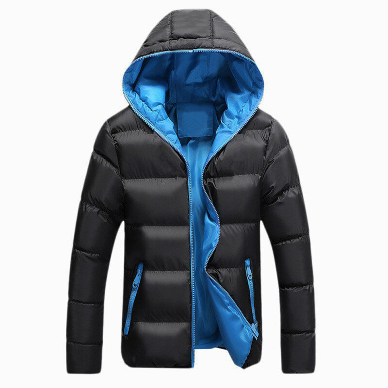 Piumino invernale da uomo in velluto spesso antivento giacca calda con cappuccio di alta qualità