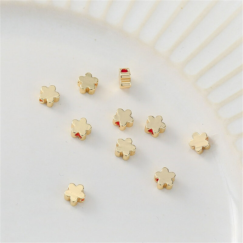 14 Karat Gold gewickelt fünf spitzen Stern Schmetterling getrennt Perlen hand gefertigt DIY Herstellung Perlen Armband Halskette Zubehör Materialien