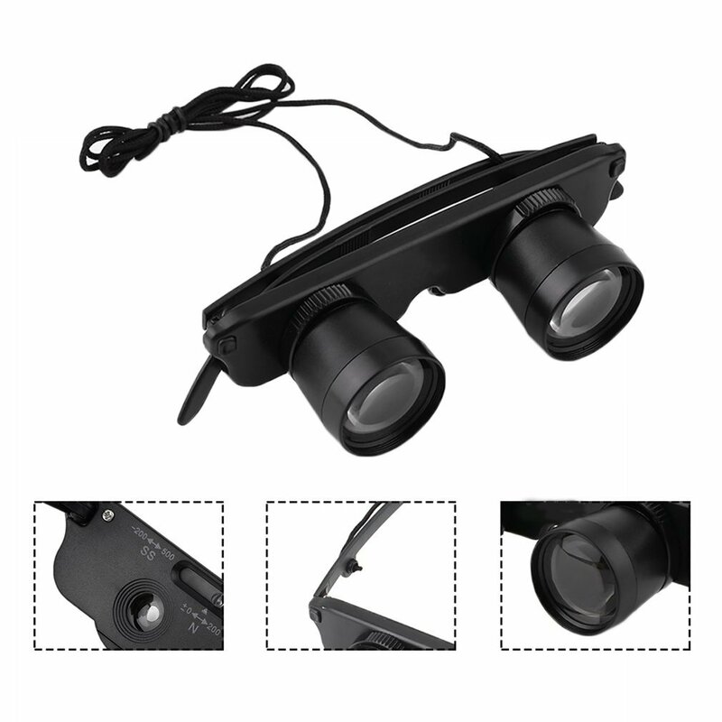 3 In 1 3x28 Magnifier Glasses Style Telescope Outdoor Fishing Optics Binoculars Fishing Game Watching Tackle Device
