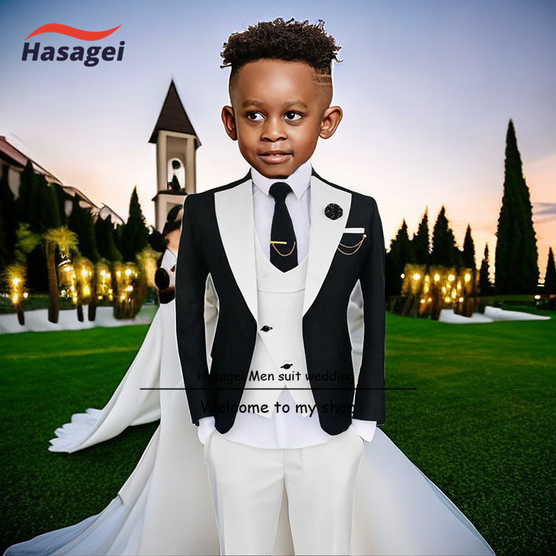 Lavender tuksedo pernikahan anak-anak, 3 potong jaket celana rompi Blazer Formal untuk anak laki-laki 2-16 Tahun kustomisasi pakaian