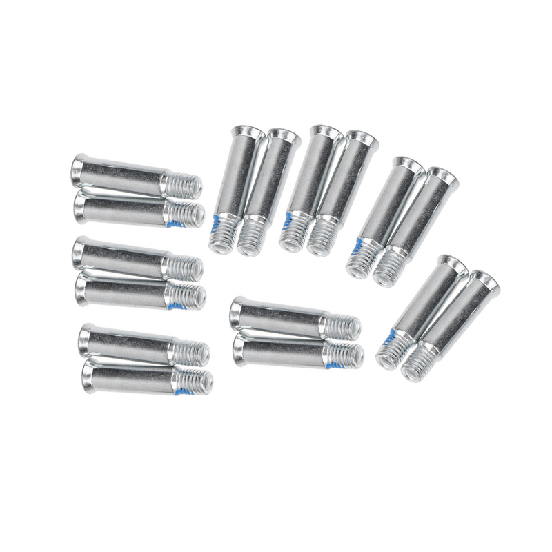 14PCS 35mm Skates Screw Nail Nuts Replacement Metal Roller Skate Axle (Silver)