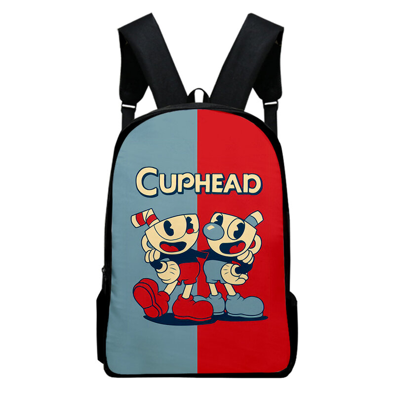 The Cuphead-mochila de dibujos animados para niños y adultos, morral escolar de estilo informal, Harajuku, 2023