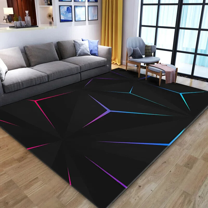3D Vortex Illusion Carpet for Living Room Home Decorations Sofa Table Large Area Rugs Playroom Anti-slip Floor Mat Doormat