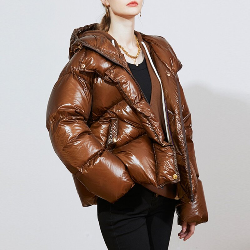 New Niche Winter Down Coat Thickened Double Down Filled 90% White Duck Down Jacket for Women