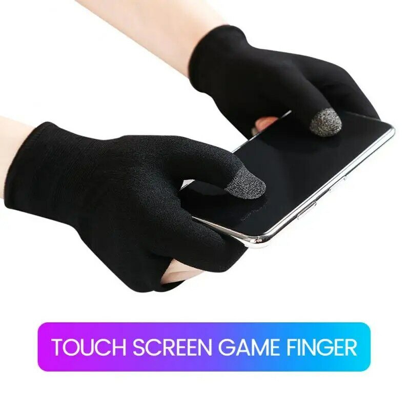 1Pair Finger Gloves Game Controller for PUBG Genshin Anti Slip Sensitive Touch Screen Sleeves Mobile Phone Gaming Sleeve Gamepad