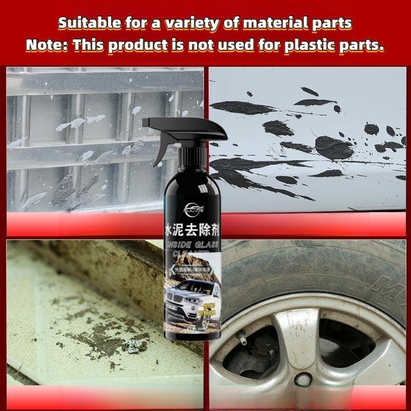 500ML Cimento removedor, limpador de carro, limpeza do vidro, limpador especial para o carro para remover concreto