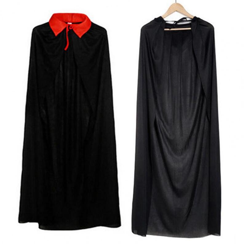 Anak-anak dewasa Halloween jubah mantel kerah renda berkerudung satu lapisan jubah panjang kostum Halloween untuk pesta