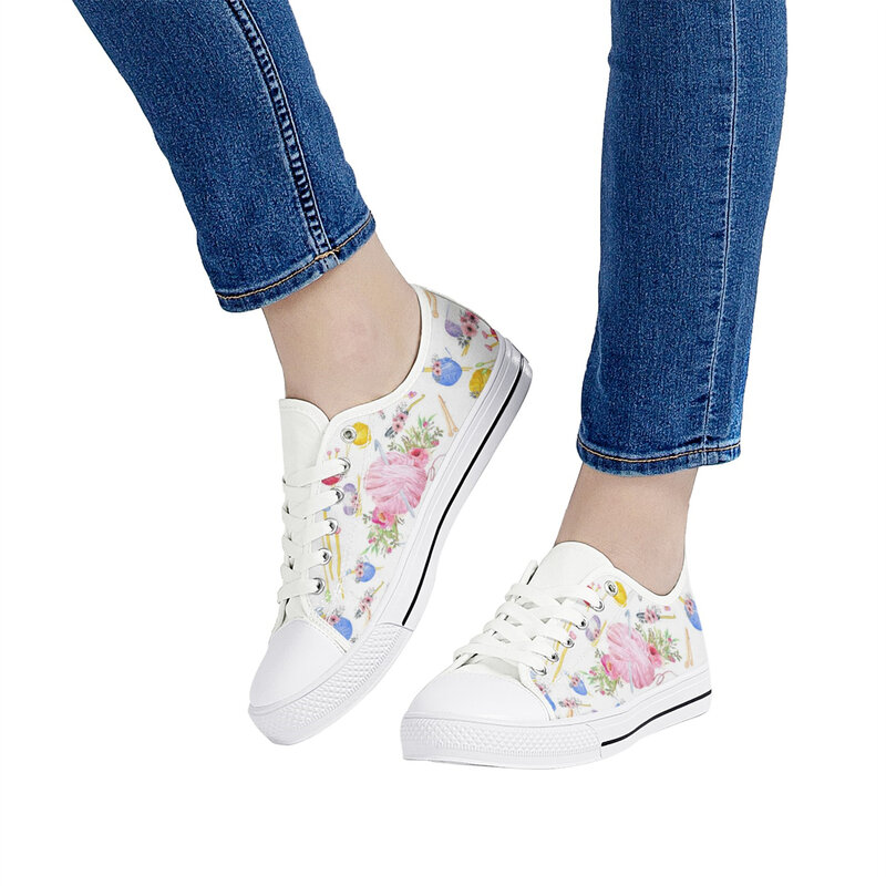 July Girl-zapatos deportivos planos con estampado de matrícula para mujer, zapatillas informales de talla grande, calzado para caminar