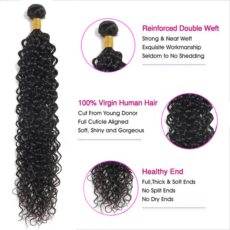 Fasci di capelli dell'onda dell'acqua dei capelli mongoli BAHW 12A prezzo all'ingrosso colore naturale 100% estensioni dei capelli umani vergini per le donne nere