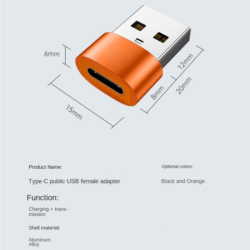Convertidor macho USB 3,0 de aleación de aluminio tipo C hembra, transferencia de datos, 10 A, OTG, nuevo