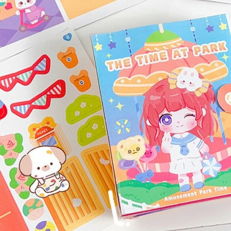 Livre de bricolage silencieux pour enfants, Montessori Handmade Girls Busy PleMaterial, GT Sticker, Princess Cartoon, Toys for Children