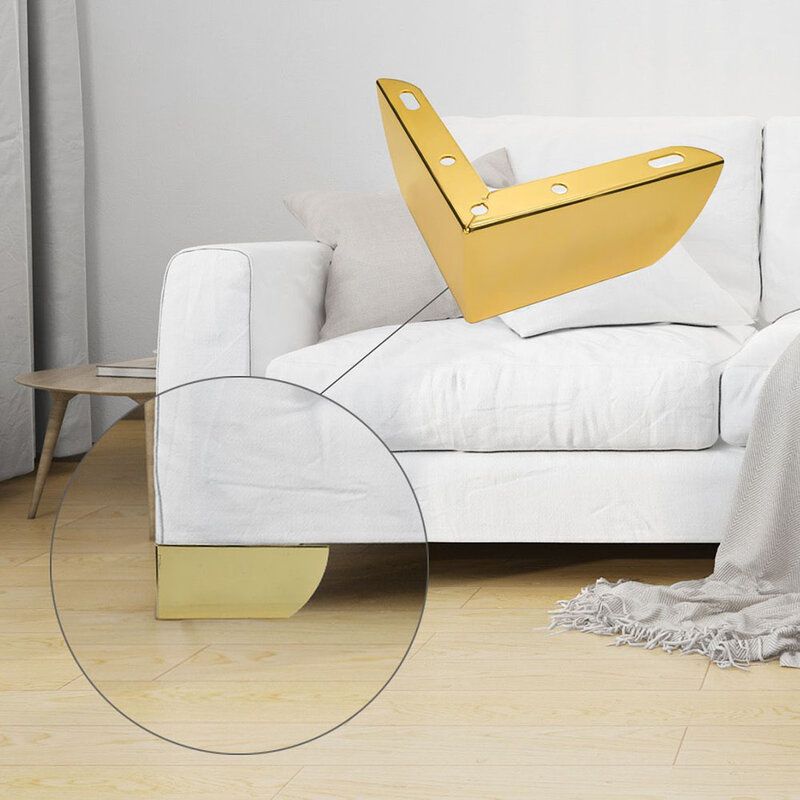 Pied de meuble simple en forme de L 2 en 1, support de table de chevet, nouveau matériel à double périphérie, 4 pièces